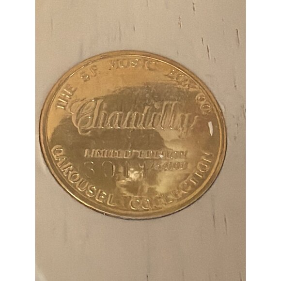 1994 San Francisco Music Box Chantilly Single Carousel Horse Beauty & Beast NIB - Picture 9 of 17